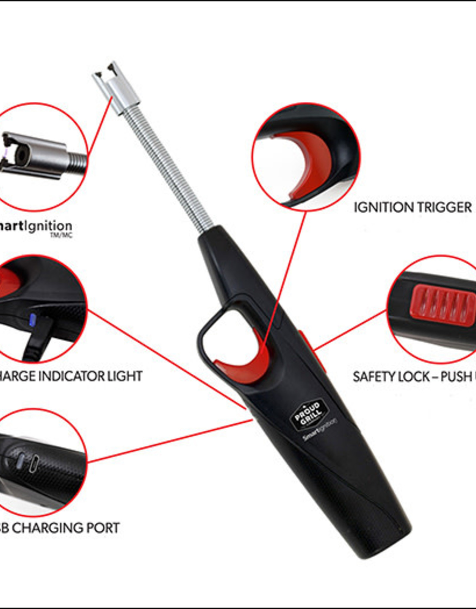 Proud Grill Company Smart Ignition Rechargeable Electric Lighter