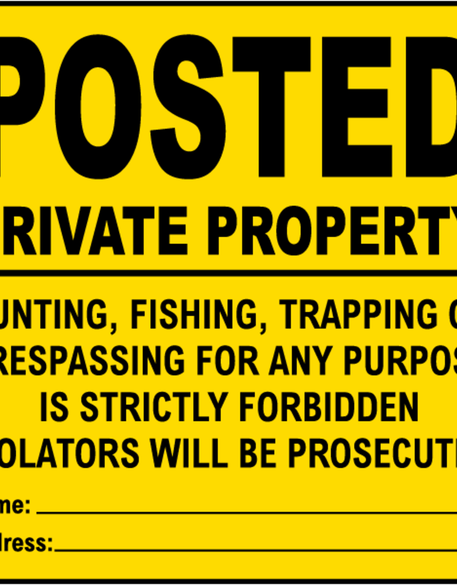 HME Posted Private Property Signs 12 Pack