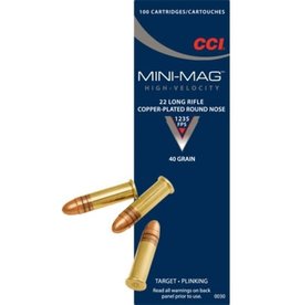 CCI 22 LR Mini-Mag Target Copper-Plated Round Nose 40 GR
