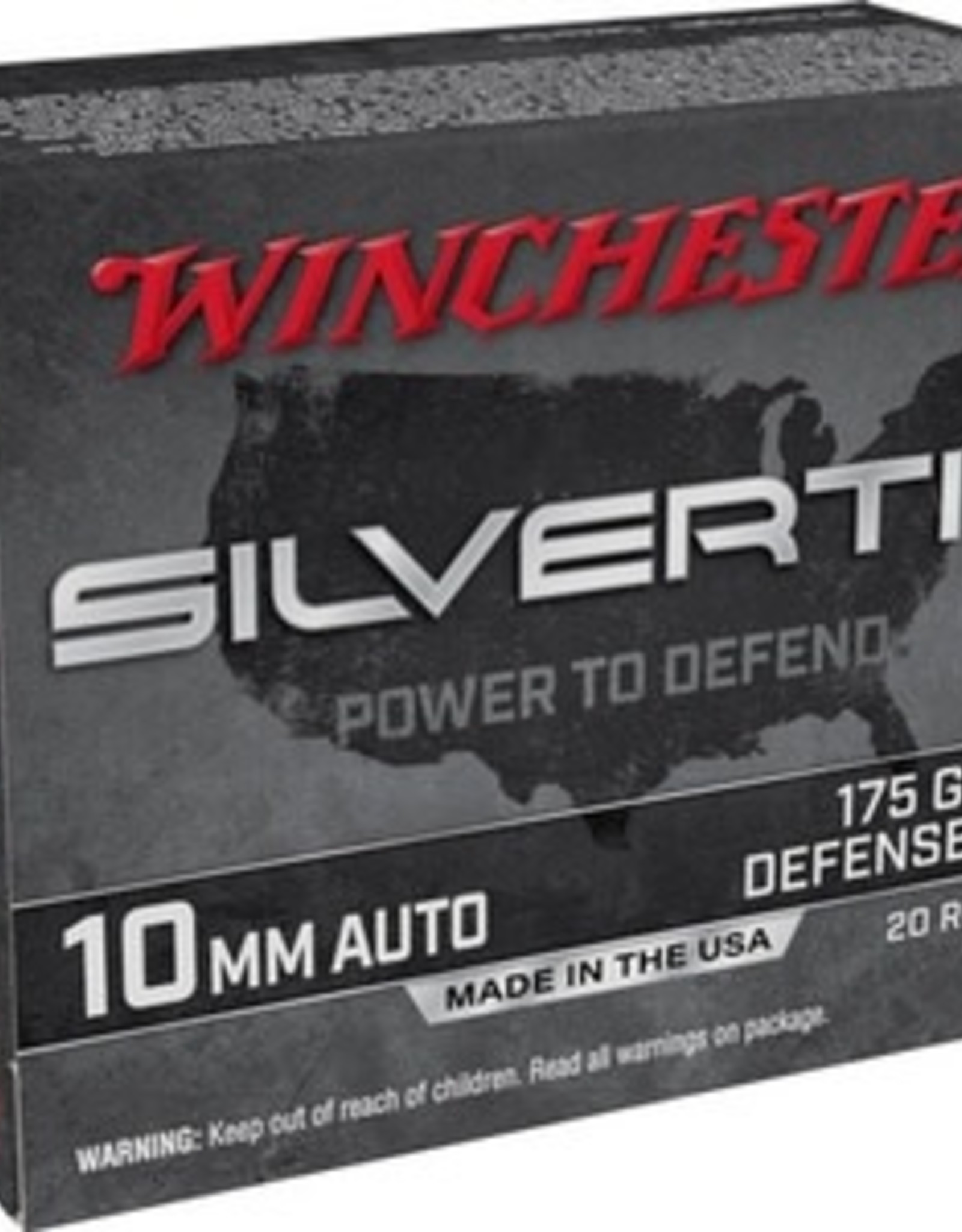 Winchester 10MM Auto Silvertip Pistol 175 GR Defense JHP