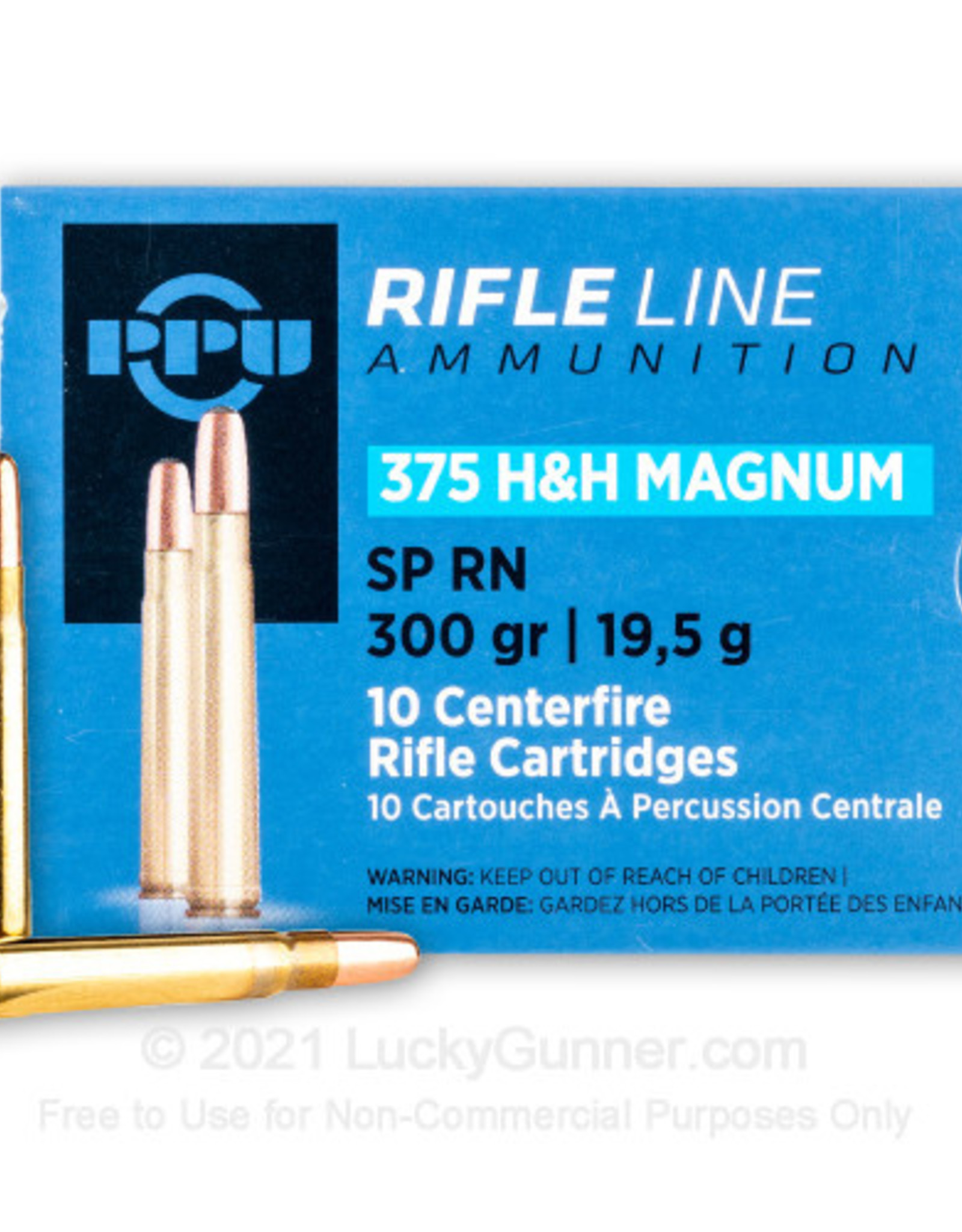 PPU 375 H&H Magnum 300 GR  10 Rounds