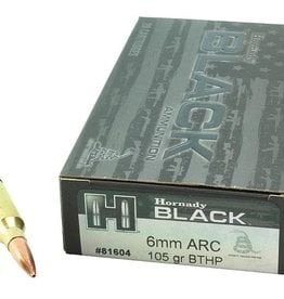 HORNADY BLACK Rifle Ammo 6MM 105 GR BTHP