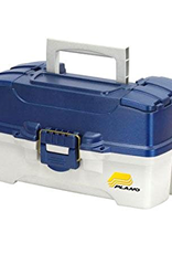 Plano 2 Tray Tackle Box w/ dual top access Blue Metallic/Off White