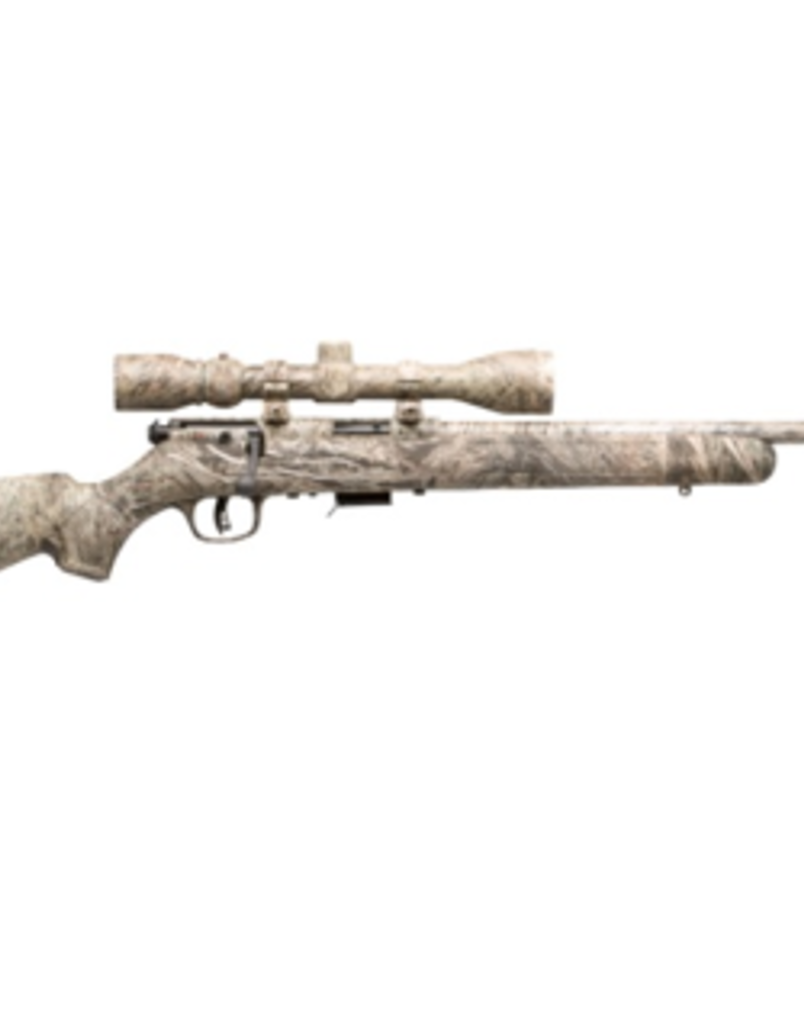 Savage 93R17 XP Bolt Action Rifle 17 HMR, RH, 22 in, Brush Camo w/Camo Scope