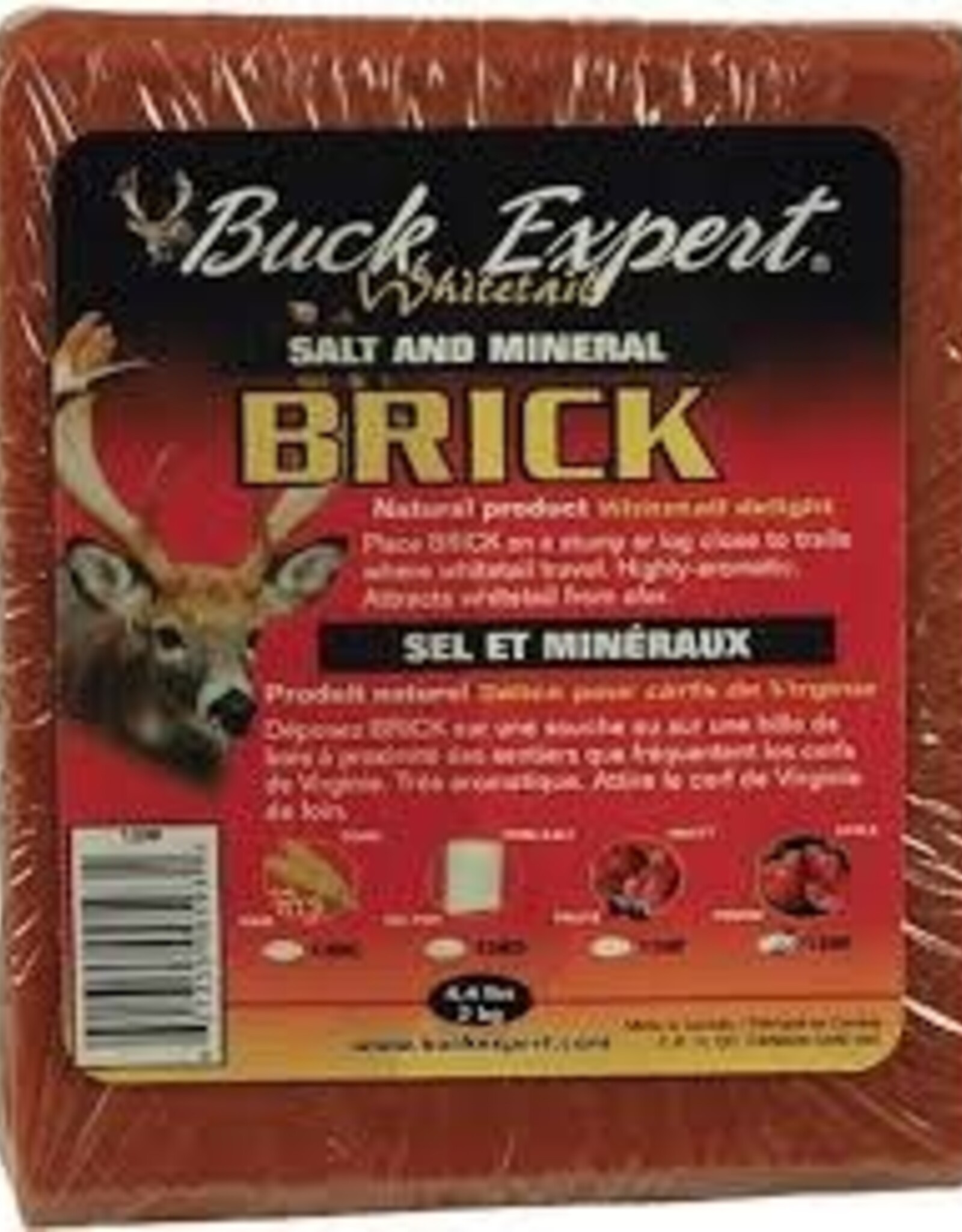 Buck Expert Salt And Mineral Apple 4.4 LB Block
