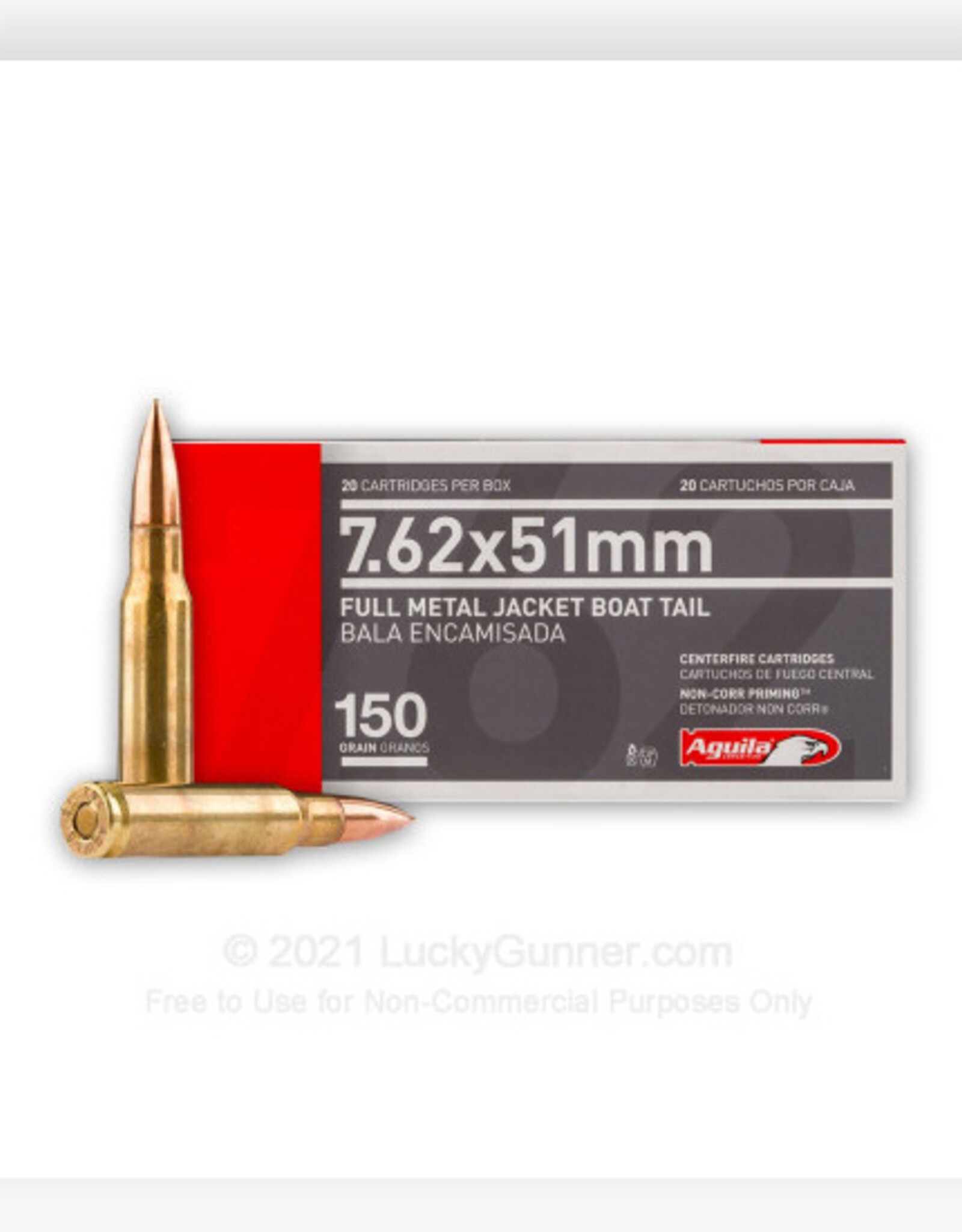Aguila 7.62x51mm 150 GR FMJ BT