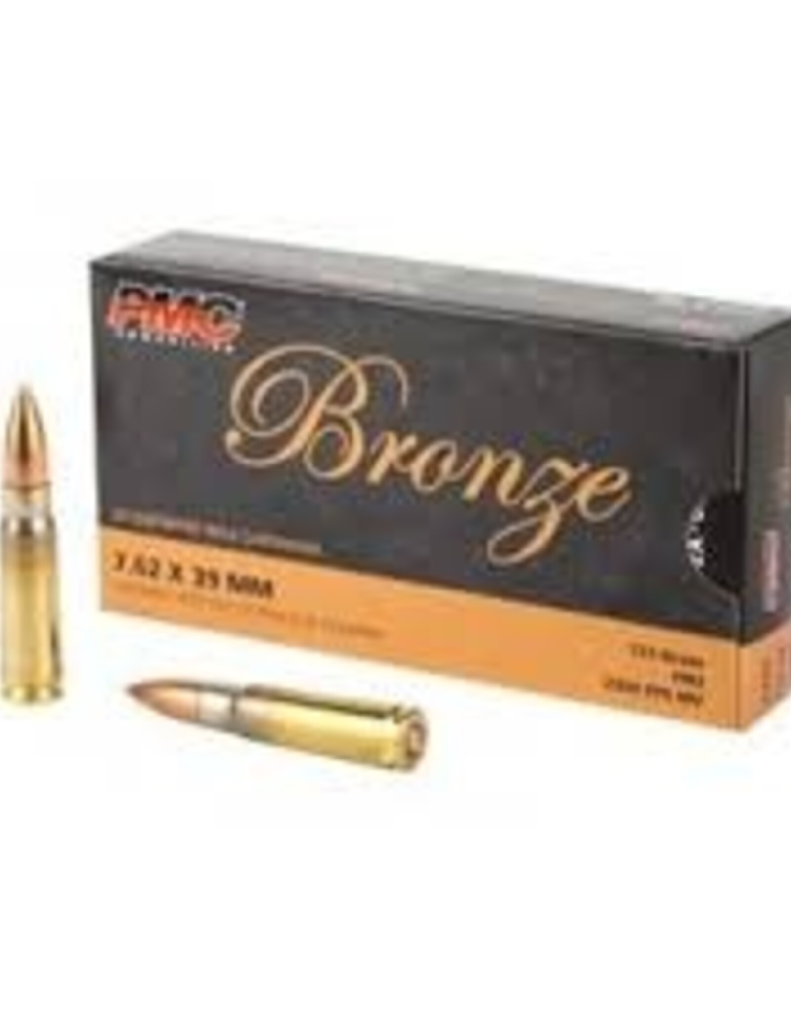 PMC Bronze Rifle Ammo 7.62X39 FMJ, 123 Grains, 2350 fps, 20, Boxed