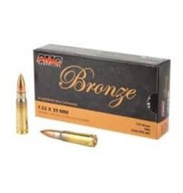 PMC Bronze Rifle Ammo 7.62X39 FMJ, 123 Grains, 2350 fps, 20, Boxed