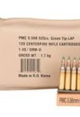 PMC 5.56 200 Rounds, Boxes in Battle Packs, 62 Grain, Green Tip-LAP