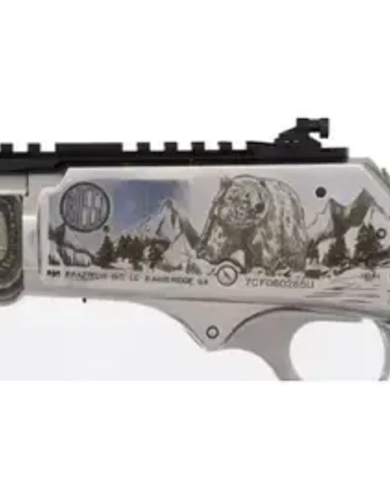 Rossi R95 45-70 18", 5RND, Laminate, Stainless, Engraved Bear