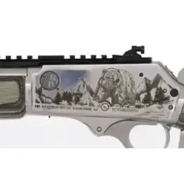 Rossi R95 45-70 18", 5RND, Laminate, Stainless, Engraved Bear