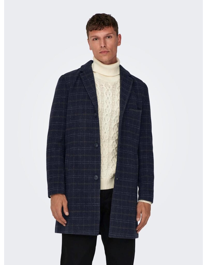 ONSJAYLON CHECK WOOL COAT