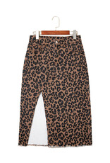 MR Clothing Women Leopard Skirt