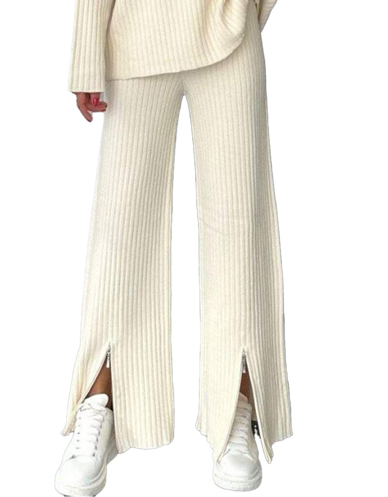 MR Clothing Women Ribbed Split Pant