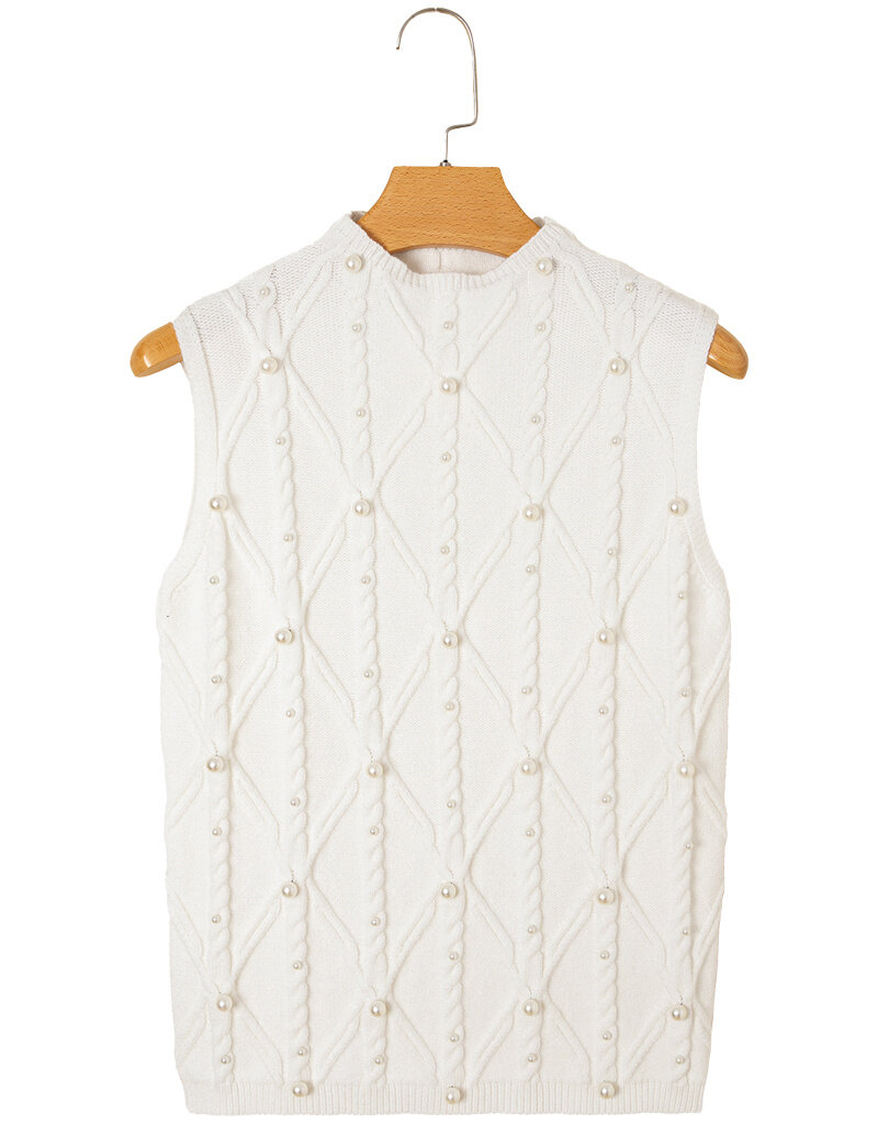 MR Clothing Women Pearl Cable Vest