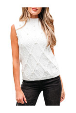 MR Clothing Women Pearl Cable Vest