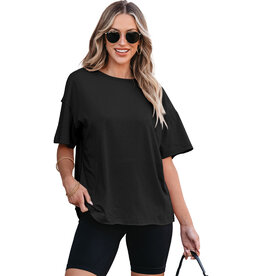 MR Clothing Women Raw Hem Tee