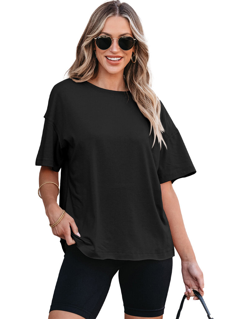 MR Clothing Women Raw Hem Tee
