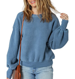 MR Clothing Women Raw Gem Crew Sweater