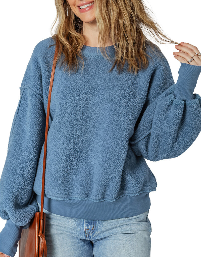 MR Clothing Women Raw Gem Crew Sweater