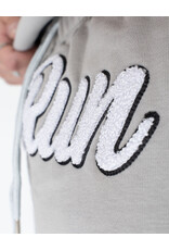 MR Clothing Men Chenille Applique Straight Leg Sweat Pant