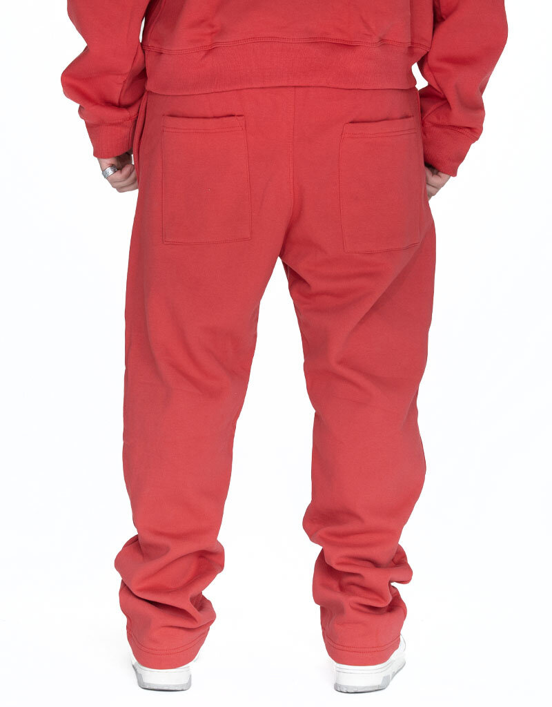 MR Clothing Men Chenille Applique Straight Leg Sweat Pant