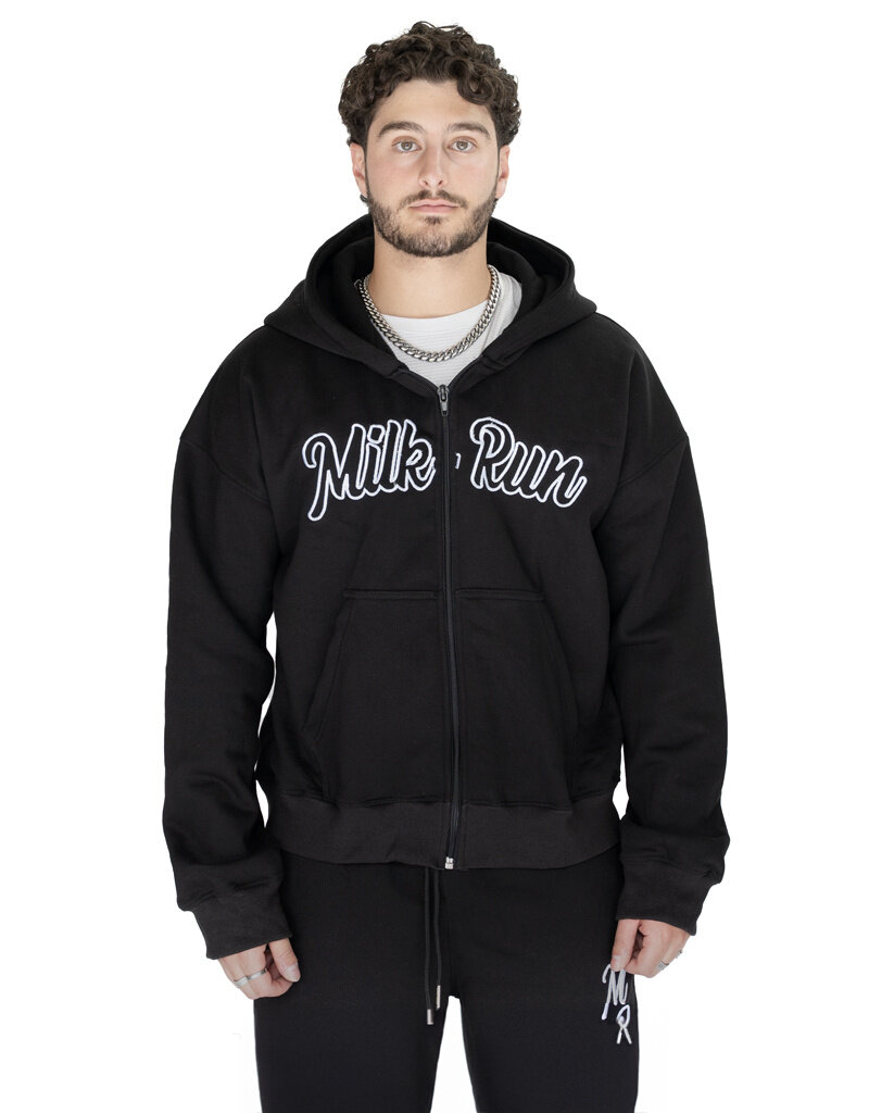 MR Clothing Men Split Font Box Zip Hoodie