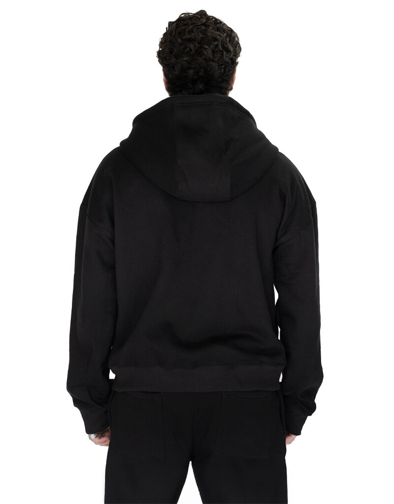 MR Clothing Men Split Font Box Zip Hoodie