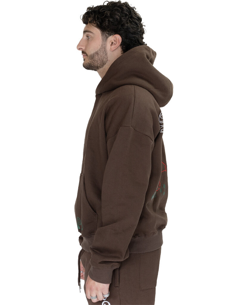 MR Clothing Men Silk Dove Box Crop Hoodie