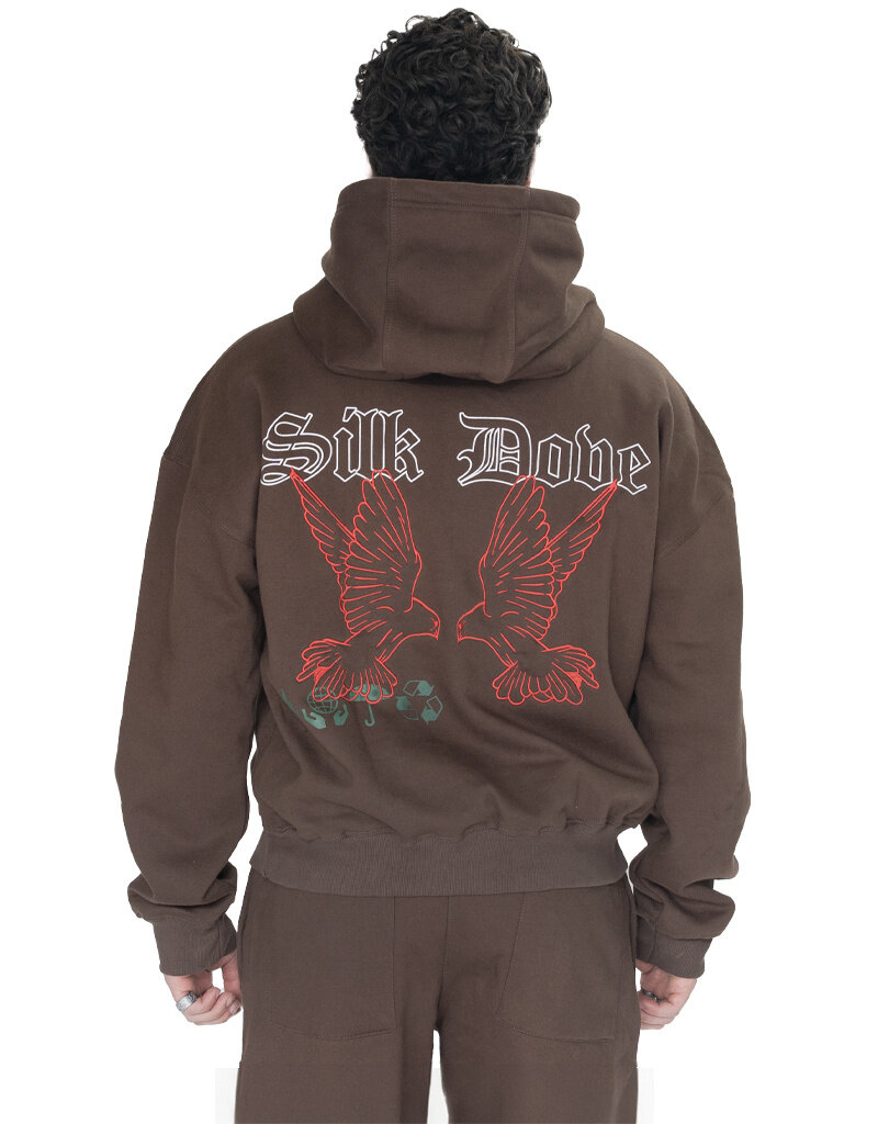 MR Clothing Men Silk Dove Box Crop Hoodie