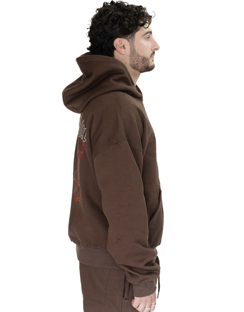 MR Clothing Men Silk Dove Box Crop Hoodie