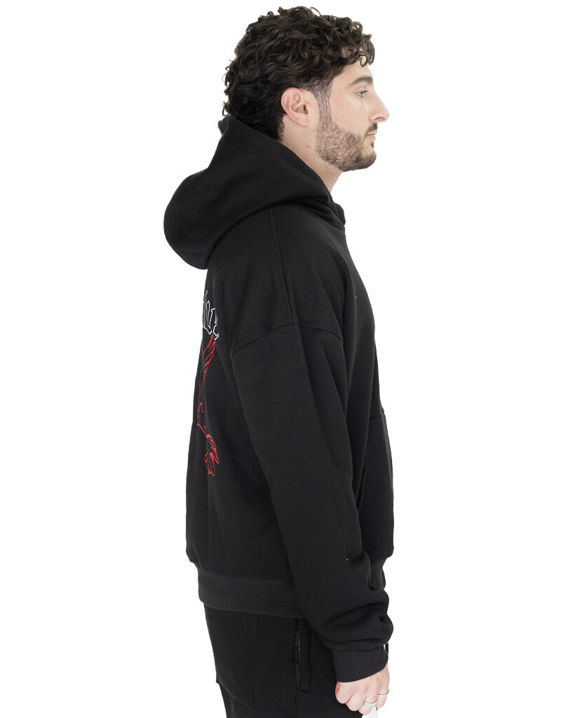 MR Clothing Men Silk Dove Box Crop Hoodie