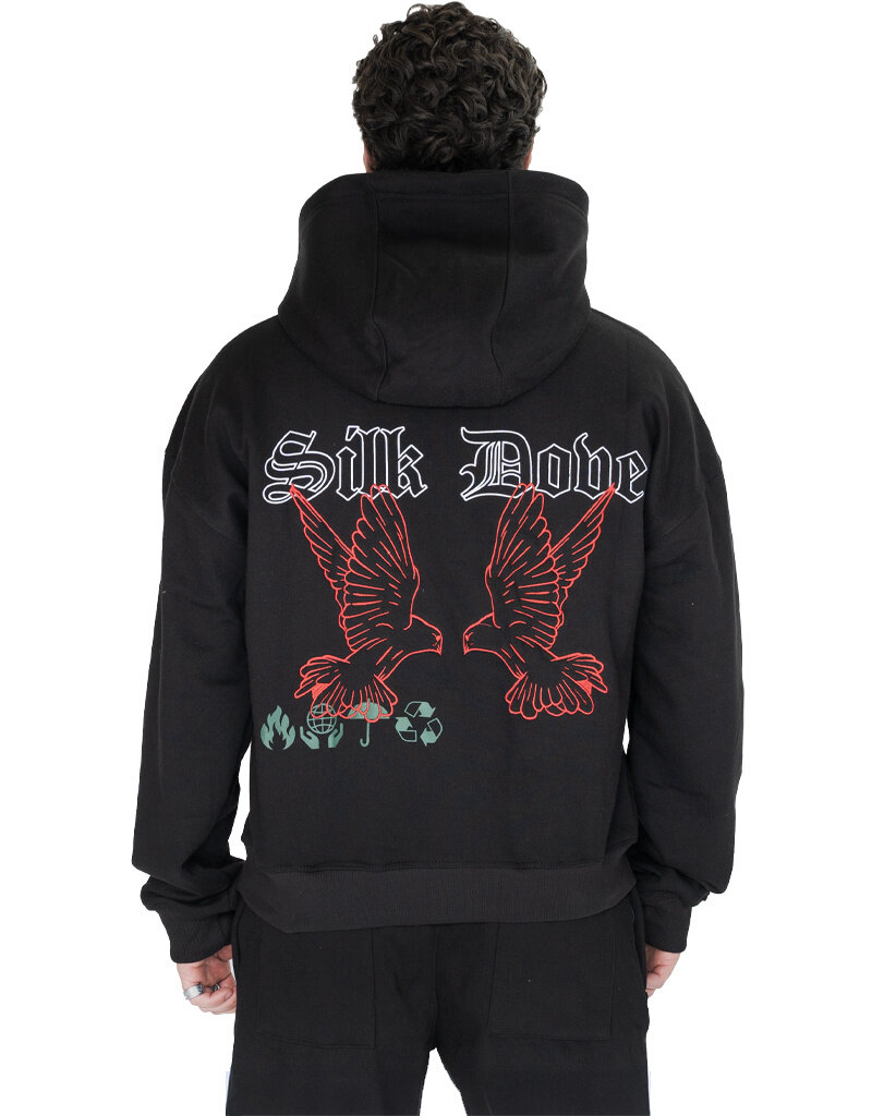 MR Clothing Men Silk Dove Box Crop Hoodie