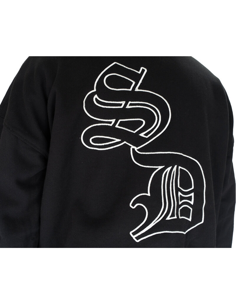 MR Clothing Men Silk Dove Font Box Crop Zip Hoodie