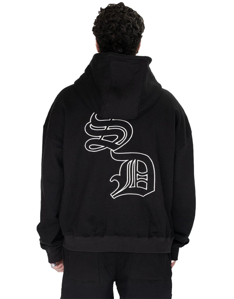 MR Clothing Men Silk Dove Font Box Crop Zip