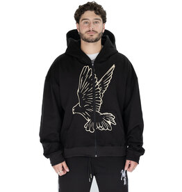 MR Clothing Men Silk Dove Font Box Crop Zip Hoodie
