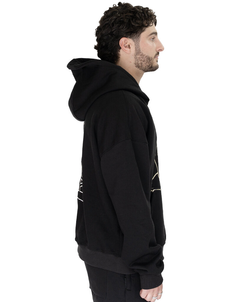 MR Clothing Men Silk Dove Font Box Crop Zip Hoodie