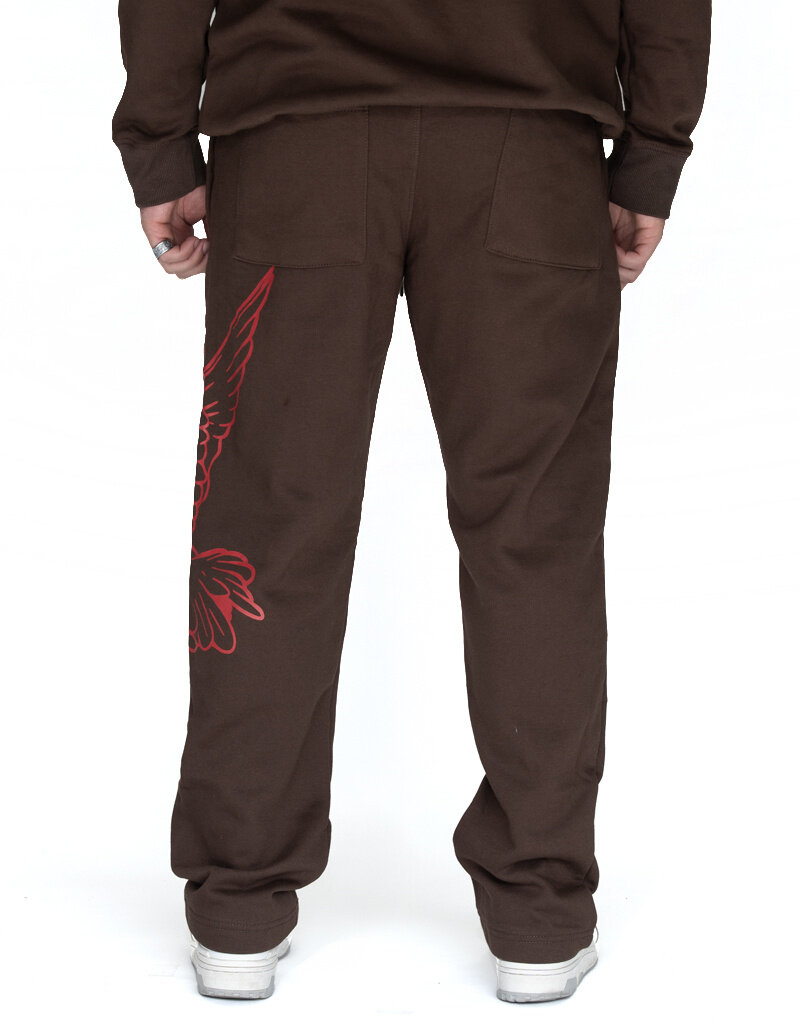 MR Clothing Men Silk Dove Wide Leg Sweat Pant