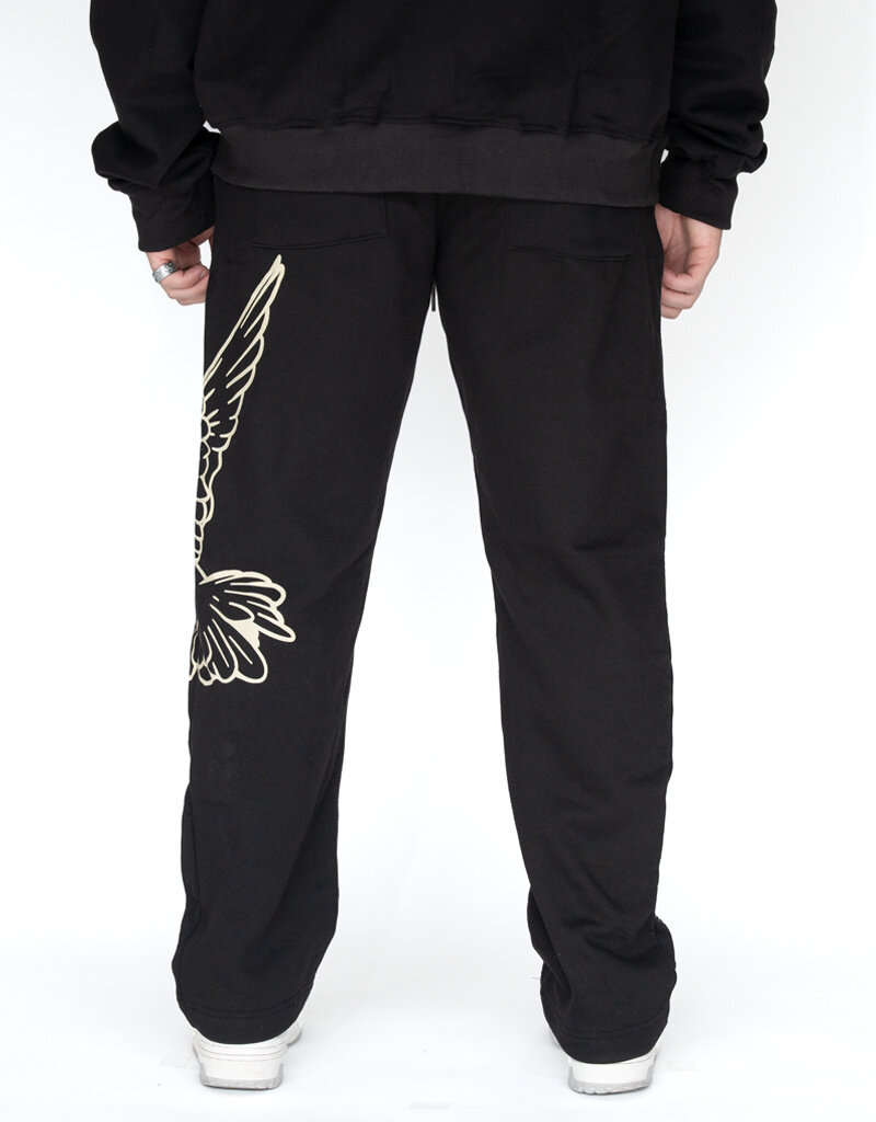 MR Clothing Men Silk Dove Wide Leg Sweat Pant