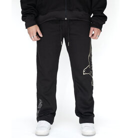 MR Clothing Men Silk Dove Wide Leg Sweat Pant