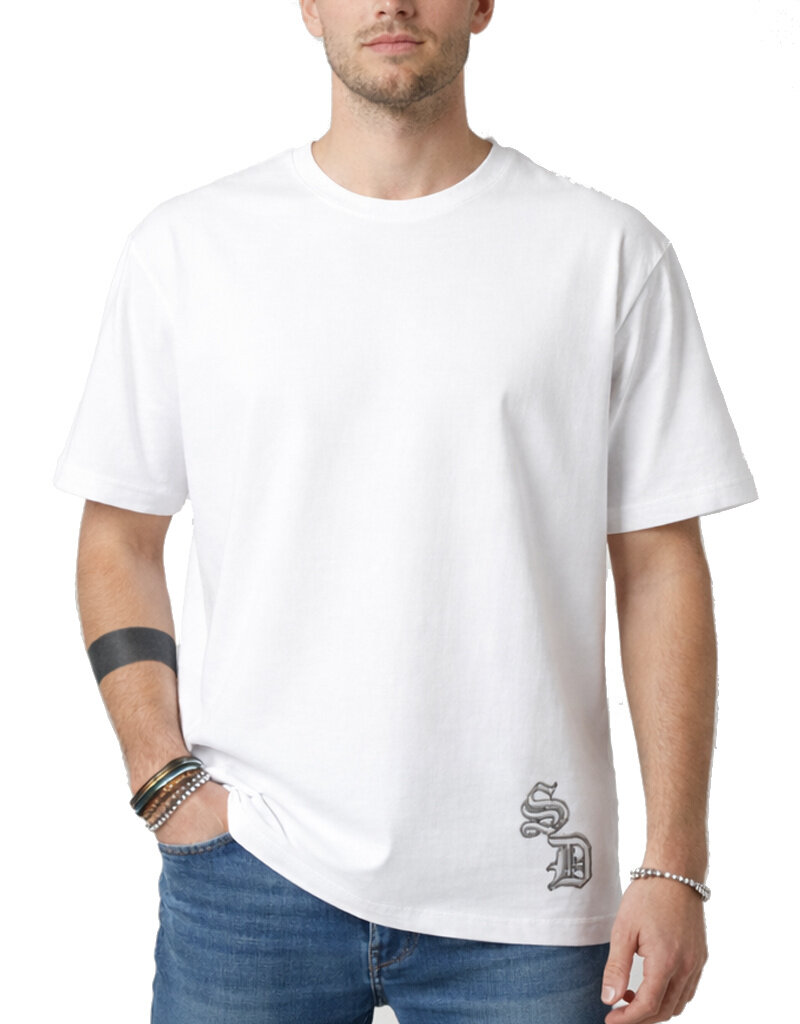 MR Clothing Men Silk Dove Rhinestone Tee