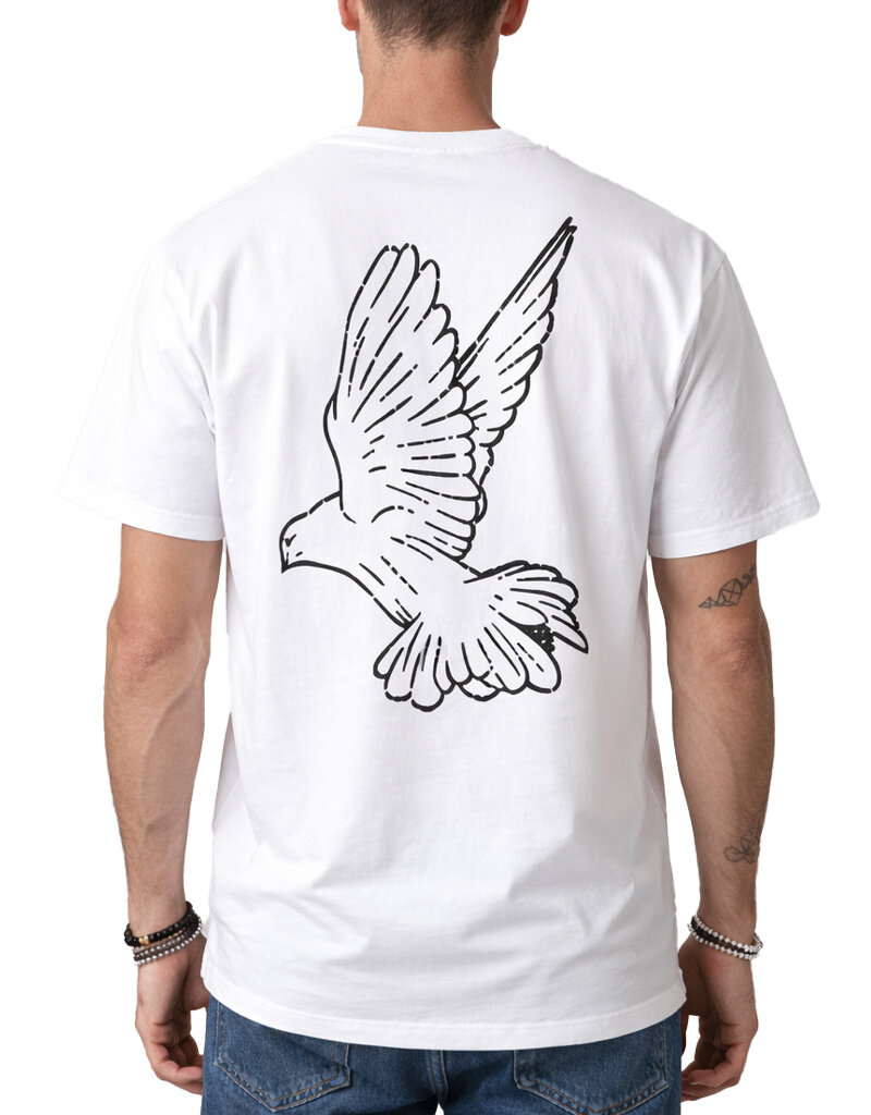 MR Clothing Men Silk Dove Rhinestone Tee