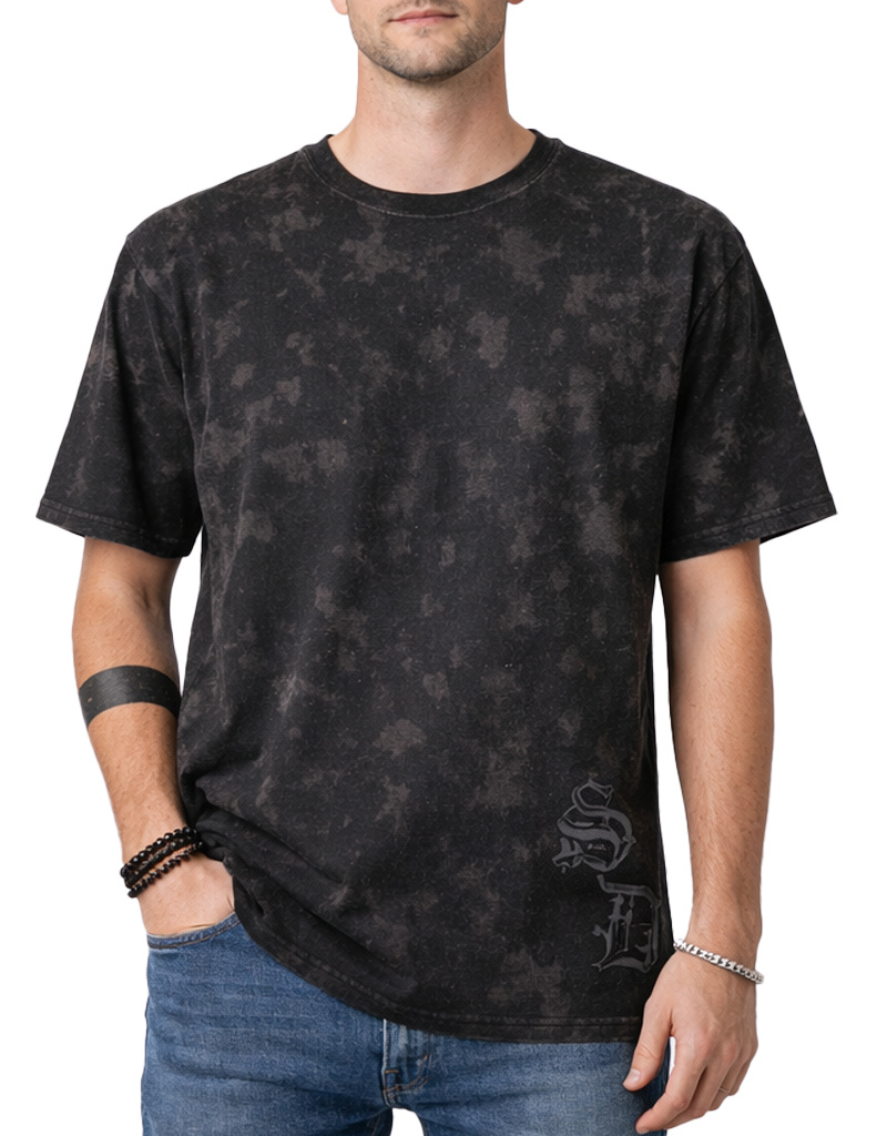 MR Clothing Men Silk Dove Rhinestone Tee
