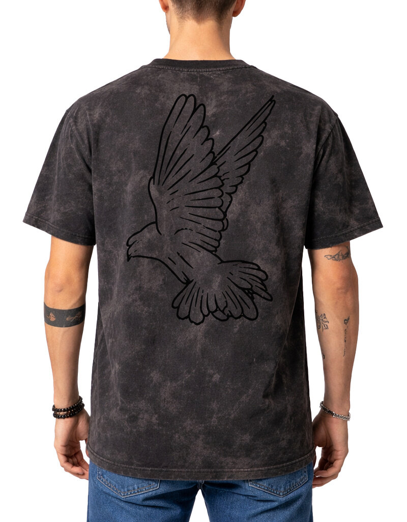 MR Clothing Men Silk Dove Rhinestone Tee