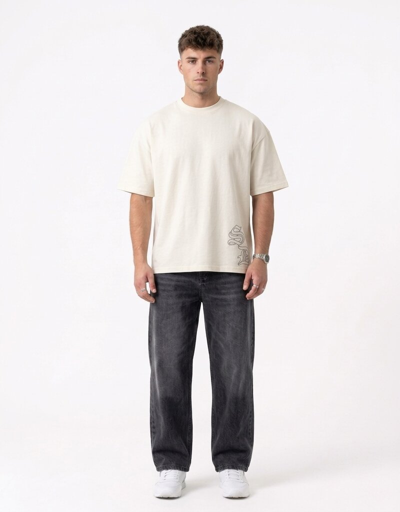 MR Clothing Men Silk Dove Rhinestone Tee