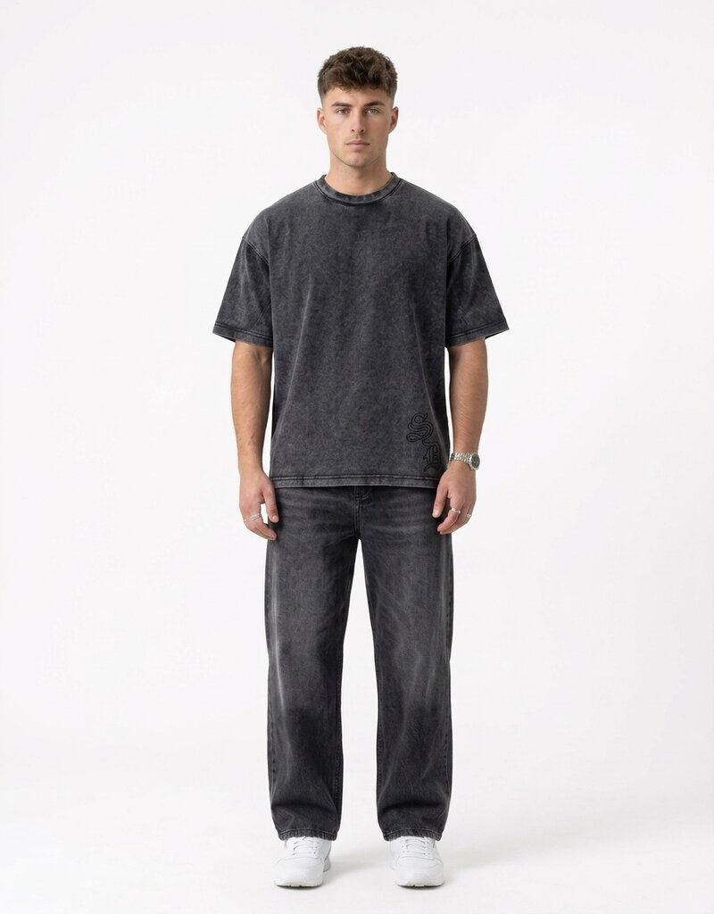 MR Clothing Men Silk Dove Rhinestone Tee