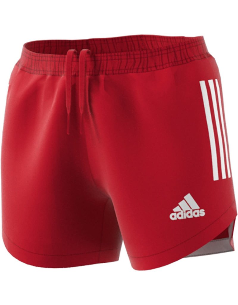 red adidas shorts womens