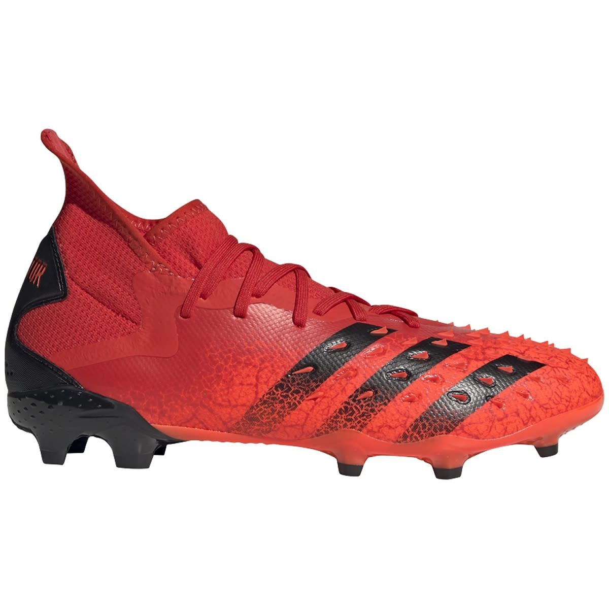 red and black soccer cleats