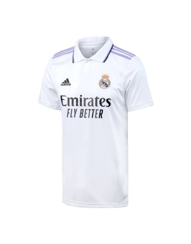 22-23 Real Madrid Training White Purple Fans Jersey