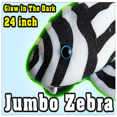 Green Pleco 24" Jumbo Zebra Pleco Plushie